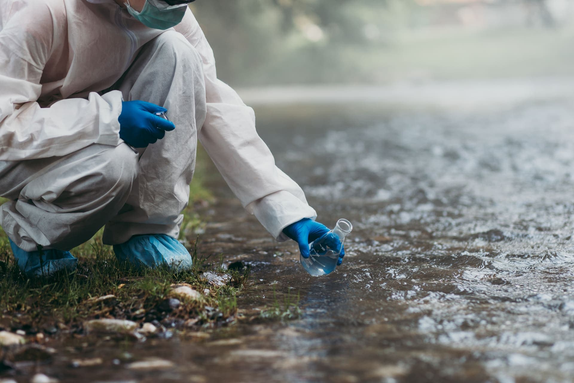 Plant science — scientist collecting environmental sample